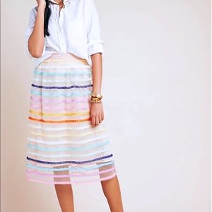 Anthropologie Eva Franco rainbow tulle skirt